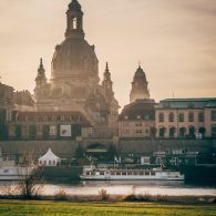 Altstadt Dresden Frauenkirche morgens