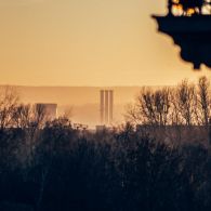 Schornsteine Kraftwerk Nossener Brücke Dresden